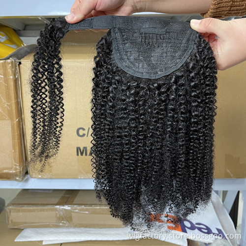 the best selling ponytail hair extensions , body wave Clip in hair extensions human